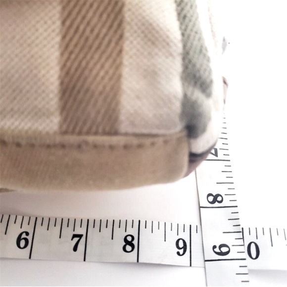 FOSSIL Vintage Retro Style Messenger Crossbody Canvas & Leather Bag w/Key Logo - Picture 13 of 14